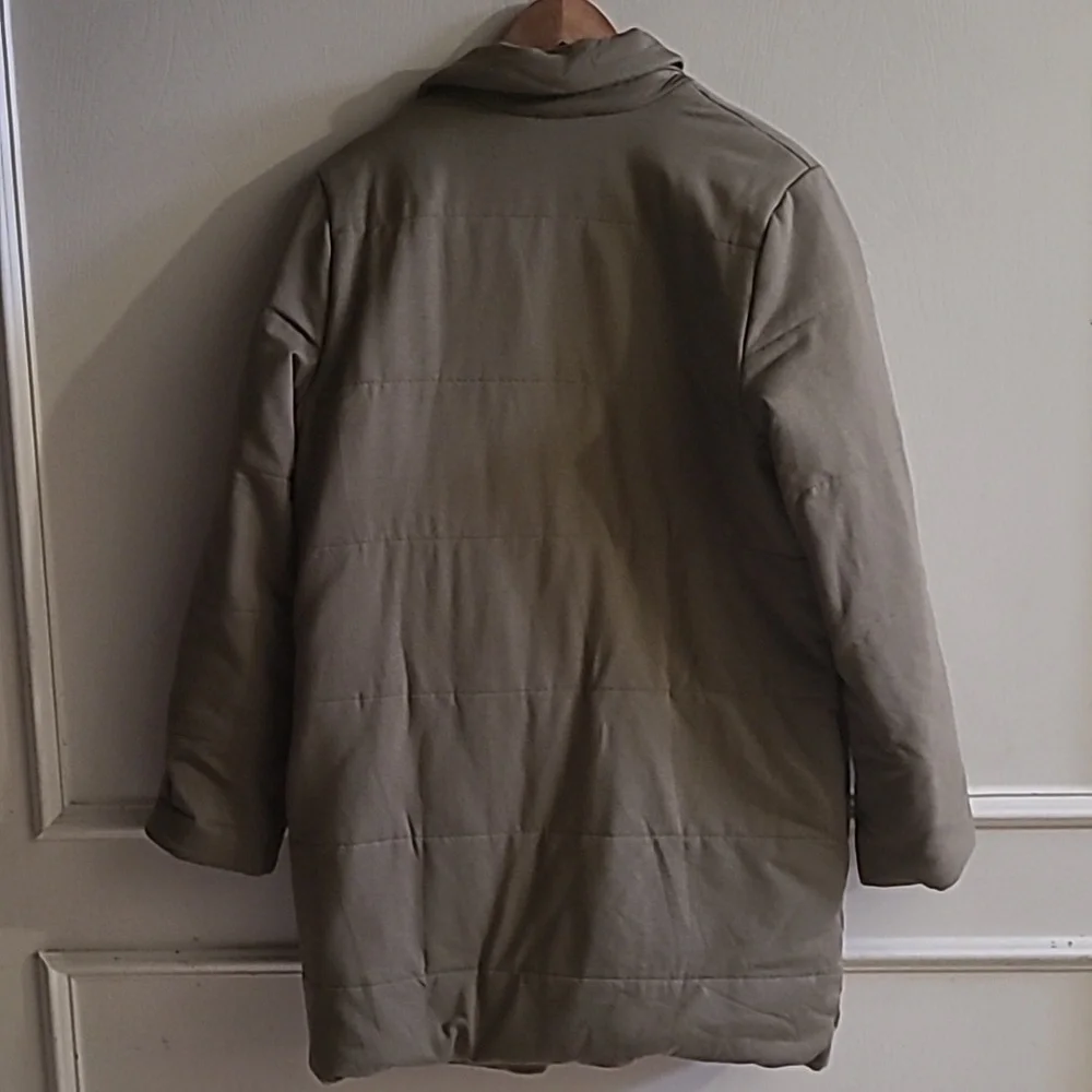 Garnet Hill French Terry Quilted Coat Sz M - Picture 3 of 6